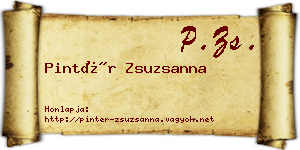 Pintér Zsuzsanna névjegykártya